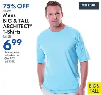 Boscov's Mens BIG & TALL ARCHITECT T-Shirts offer