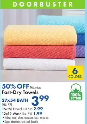 Boscov's Fast-Dry Towels offer