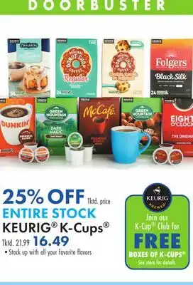 Boscov's ENTIRE STOCK KEURIG K-Cups offer