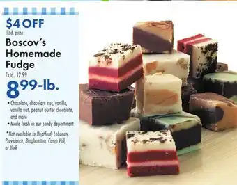Boscov's Boscov's Homemade Fudge offer