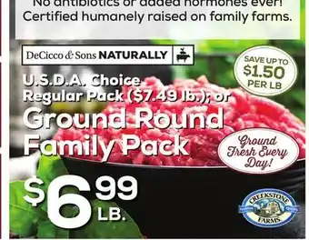 DeCicco & Sons Ground Round Family Pack offer