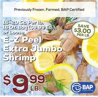 DeCicco & Sons E-Z Peel Extra Jumbo Shrimp offer