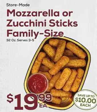 DeCicco & Sons Mozzarella or Zucchini Sticks Family-Size offer