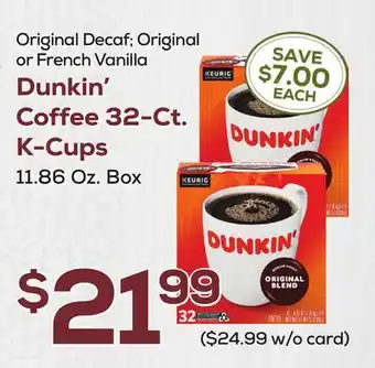 DeCicco & Sons Dunkin' Coffee 32-Ct. K-Cups offer