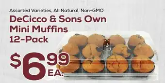 DeCicco & Sons DeCicco & Sons Own Mini Muffins 12-Pack offer