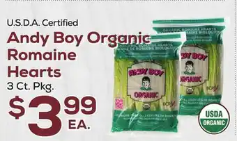 DeCicco & Sons Andy Boy Organic Romaine Hearts offer