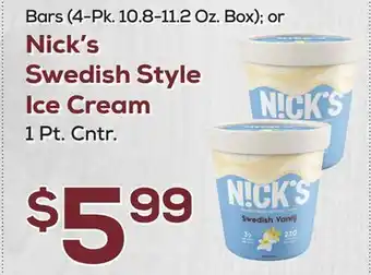 DeCicco & Sons Nick's Swedish Style Ice Cream, 1 Pt. Cntr offer