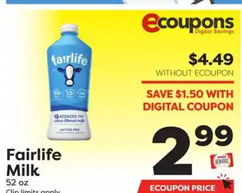 Weis Markets Fairlife Milk offer