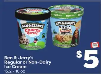 Weis Markets Ben & Jerry's Regular or Non-Dairy Ice Cream offer