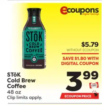 Weis Markets STōK Cold Brew Coffee offer