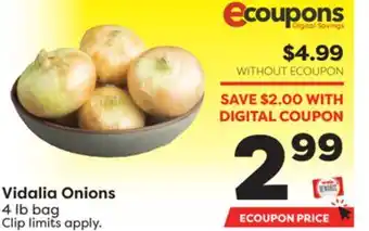 Weis Markets Vidalia Onions offer