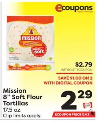 Weis Markets Mission 8 Soft Flour Tortillas offer