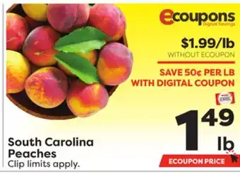 Weis Markets South Carolina Peaches offer