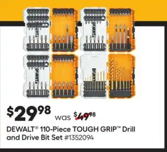 Lowe's 110-Piece TOUGH GRIP Drill and Drive Bit Set offer