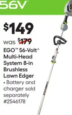Lowe's 56-Volt* Multi-Head System 8-in Brushless Lawn Edger offer