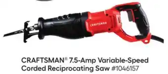 Lowe's 7.5-Amp Variable-Speed Corded Reciprocating Saw offer