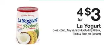 The Fresh Grocer La Yogurt offer