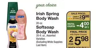 The Fresh Grocer Body Wash offer