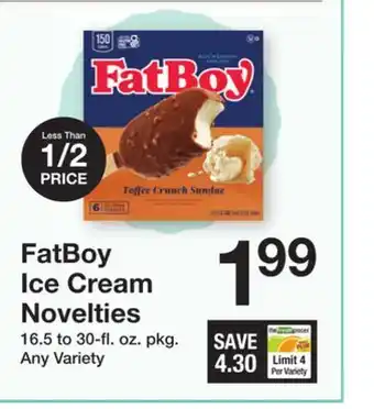 The Fresh Grocer Ice Cream Novelties offer