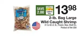 The Fresh Grocer 2-lb. Bag Large Wild Caught Shrimp offer