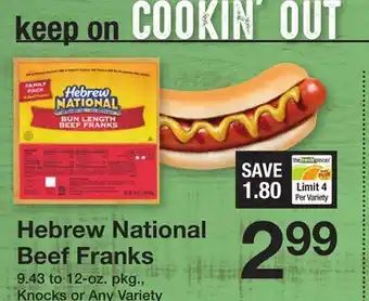 The Fresh Grocer Beef Franks offer