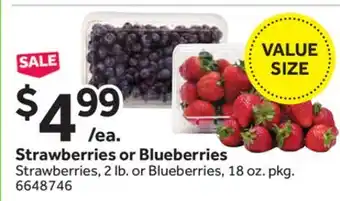 Stop&Shop Strawberries or Blueberries offer