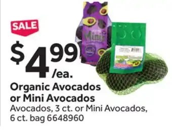 Stop&Shop Organic Avocados or Mini Avocados offer