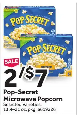 Stop&Shop Pop-Secret Microwave Popcorn offer