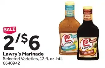 Stop&Shop Lawry's Marinade offer