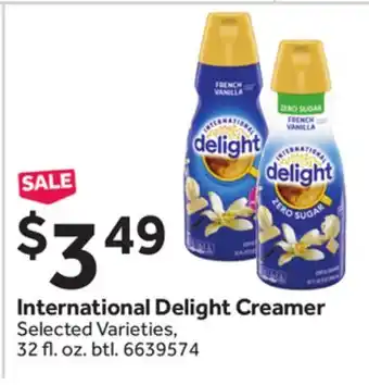 Stop&Shop International Delight Creamer offer