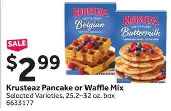 Stop&Shop Krusteaz Pancake or Waffle Mix offer