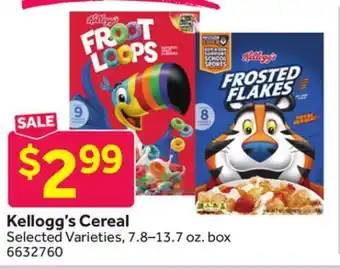 Stop&Shop Kellogg's Cereal offer