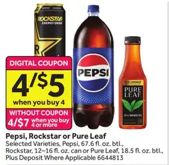 Stop&Shop Pepsi, Rockstar or Pure Leaf offer