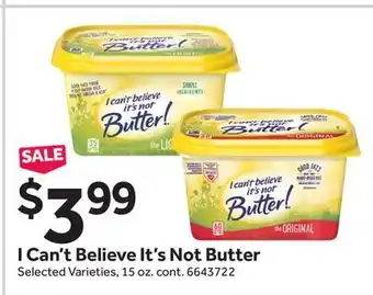 Stop&Shop I Can't Believe It's Not Butter offer