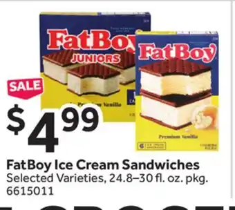 Stop&Shop FatBoy Ice Cream Sandwiches offer