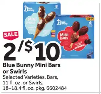 Stop&Shop Blue Bunny Mini Bars or Swirls offer