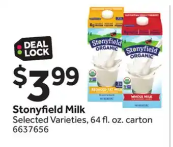 Stop&Shop Stonyfield Milk offer