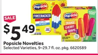 Stop&Shop Popsicle Novelties offer