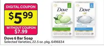 Stop&Shop Dove 6 Bar Soap offer