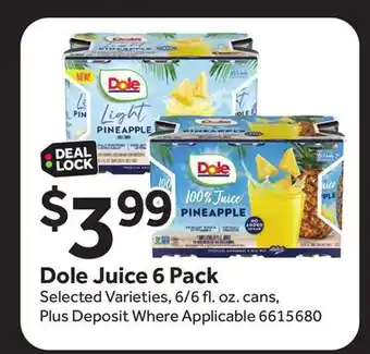 Stop&Shop Dole Juice 6 Pack offer
