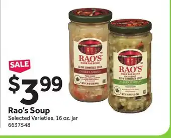 Stop&Shop Rao's Soup offer