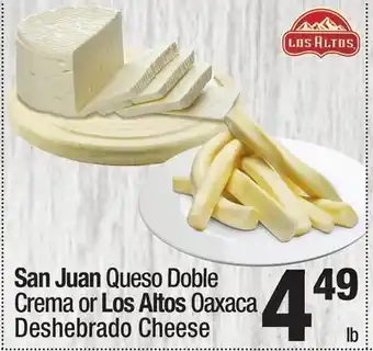 Super King Markets San Juan Queso Doble Cremaor Los Altos Oaxaca Deshebrado Cheese offer