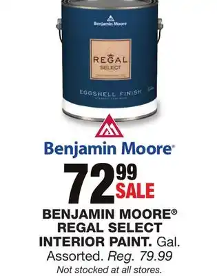 Blain's Farm & Fleet BENJAMIN MOORE REGAL SELECT INTERIOR PAINT offer