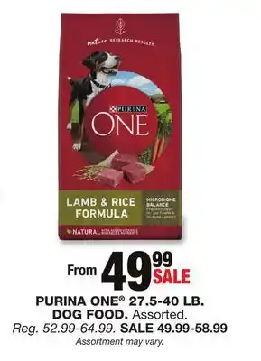 Blain's Farm & Fleet PURINA ONE 27.5-40 LB. DOG FOOD offer