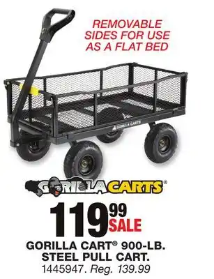 Blain's Farm & Fleet GORILLA CART 900-LB. STEEL PULL CART offer