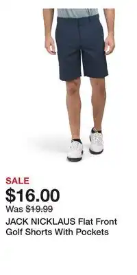 TJ Maxx JACK NICKLAUS Flat Front Golf Shorts With Pockets offer