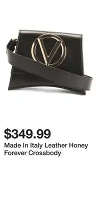Made In Italy Leather Honey Forever Crossbody