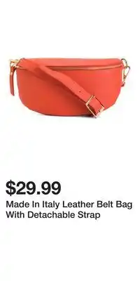 TJ Maxx Made In Italy Leather Belt Bag With Detachable Strap offer