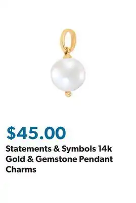 Sam's Club Statements & Symbols 14k Gold & Gemstone Pendant Charms offer