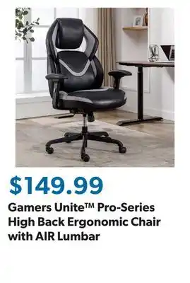 Gamers Unite Pro-Series High Back Ergonomic Chair with AIR Lumbar